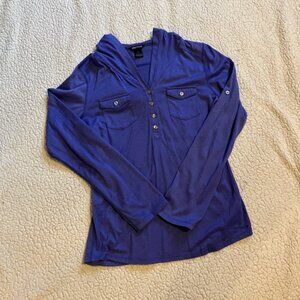 Marmot blue hooded long-sleeve top size M